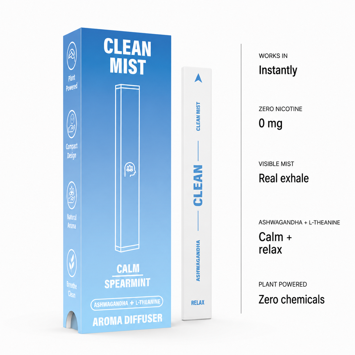 TheCleanMist Calm Spearmint™ Herbal Mist Stick