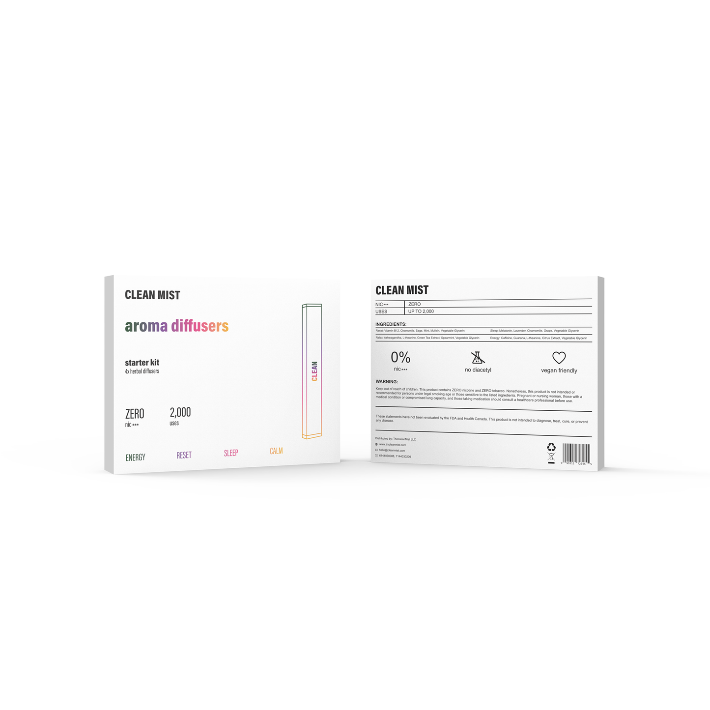 CleanMist™ Starter Kit – The 4-Flavor Aroma Set That Makes Quitting Feel Easier (Bestseller)