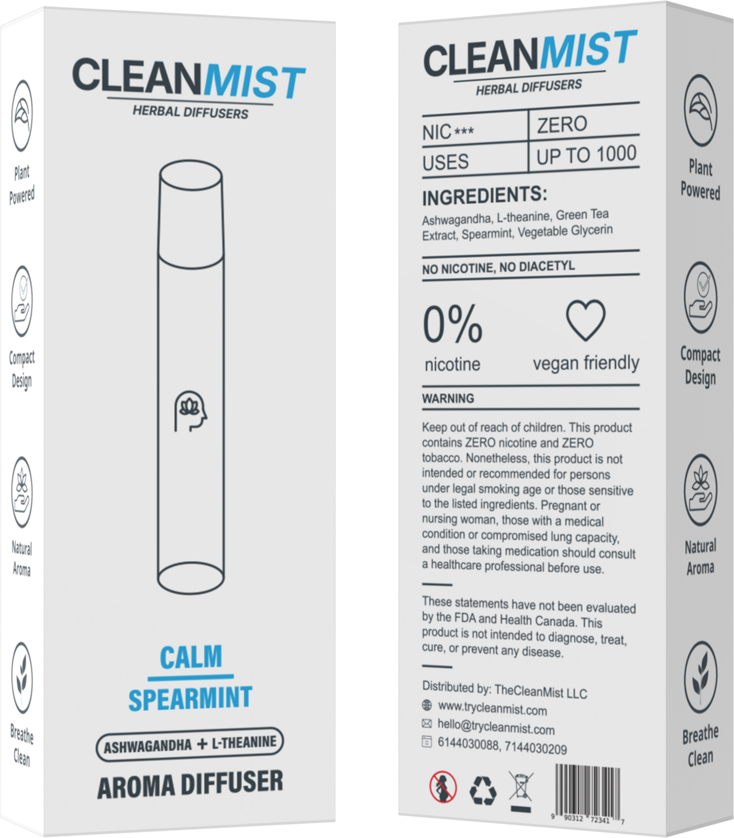 TheCleanMist Calm Spearmint™ Herbal Mist CORE Pen