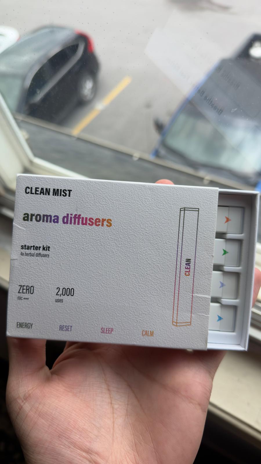 The CleanMist starter kit with four diffusers