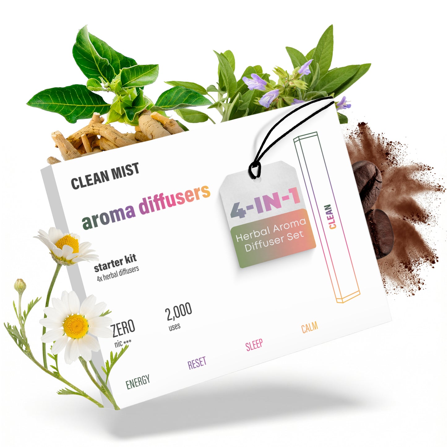 TheCleanMist Starter Kit™ – The 4-Flavor Aroma Set That Makes Quitting Feel Easier (Bestseller)