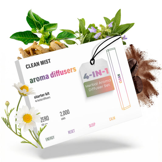 TheCleanMist Starter Kit™ – The 4-Flavor Aroma Set That Makes Quitting Feel Easier (Bestseller)